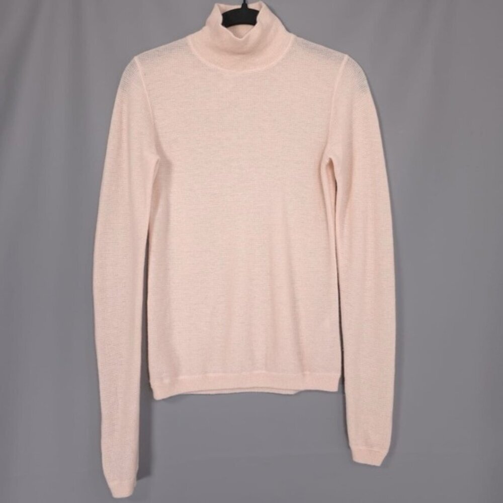 Vince.‎ WOOL CASHMERE Size S/P Knit Sweater Light Pink High Neck